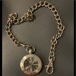 Silver Skagen pocket watch, used, no battery